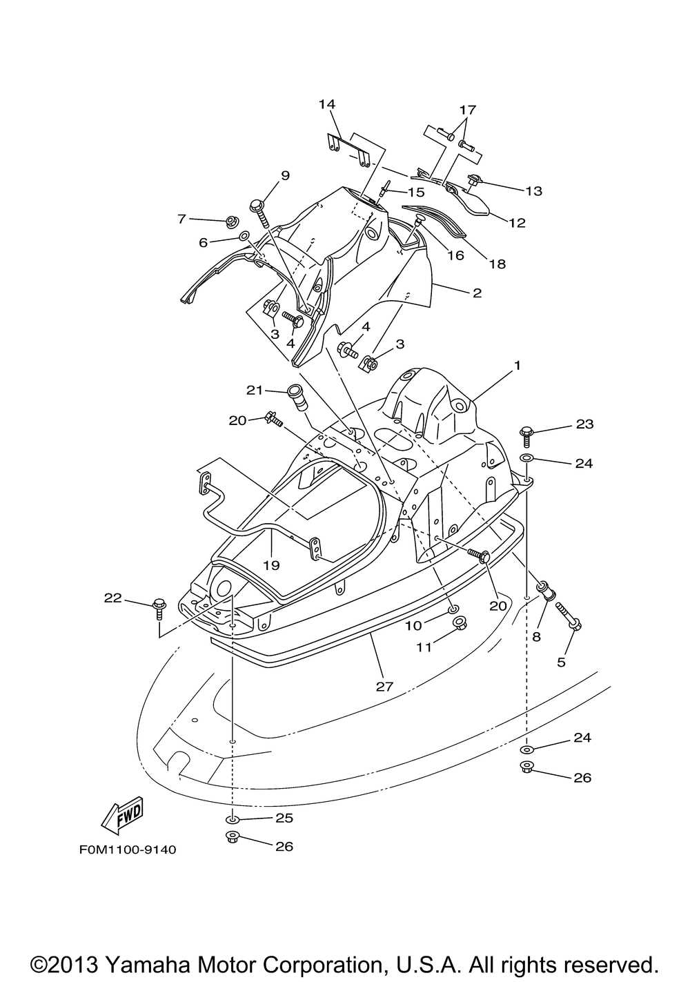 yamaha bolt parts diagram