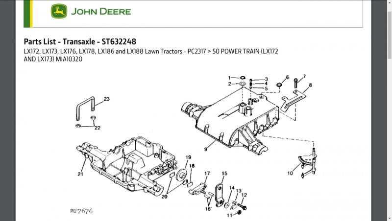 john deere lx188 parts diagram