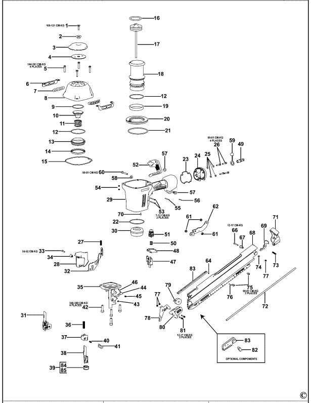 bostitch f28ww parts diagram