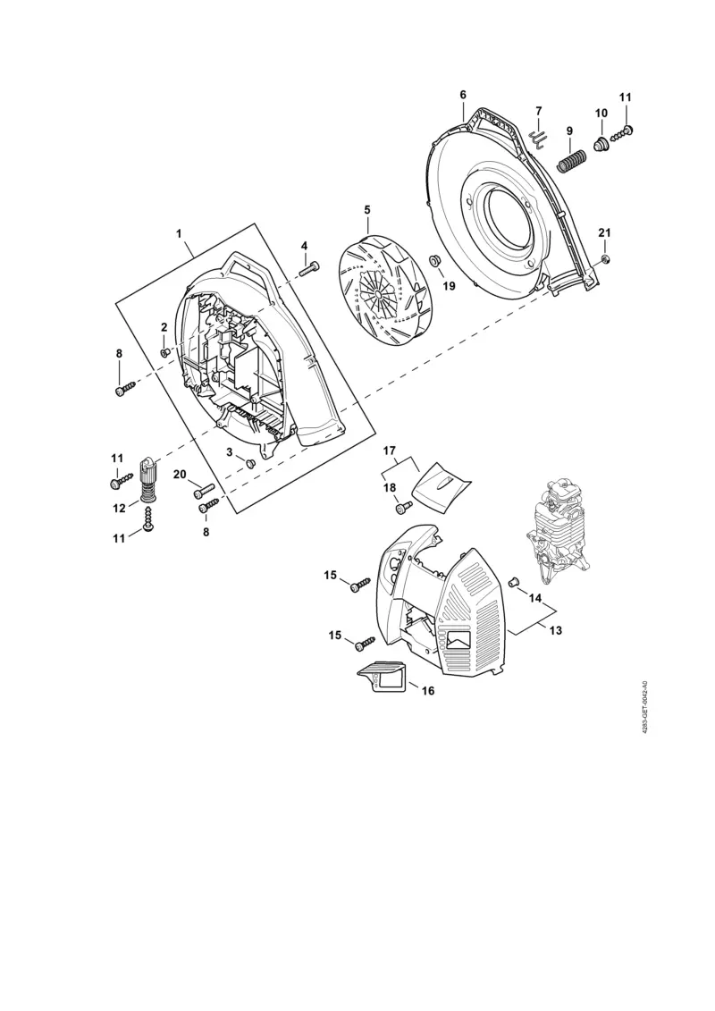 magnum stihl br 800 parts diagram