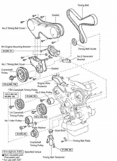 toyota camry engine parts diagram