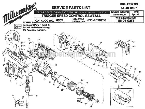 milwaukee parts diagrams