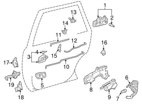 toyota door parts diagram