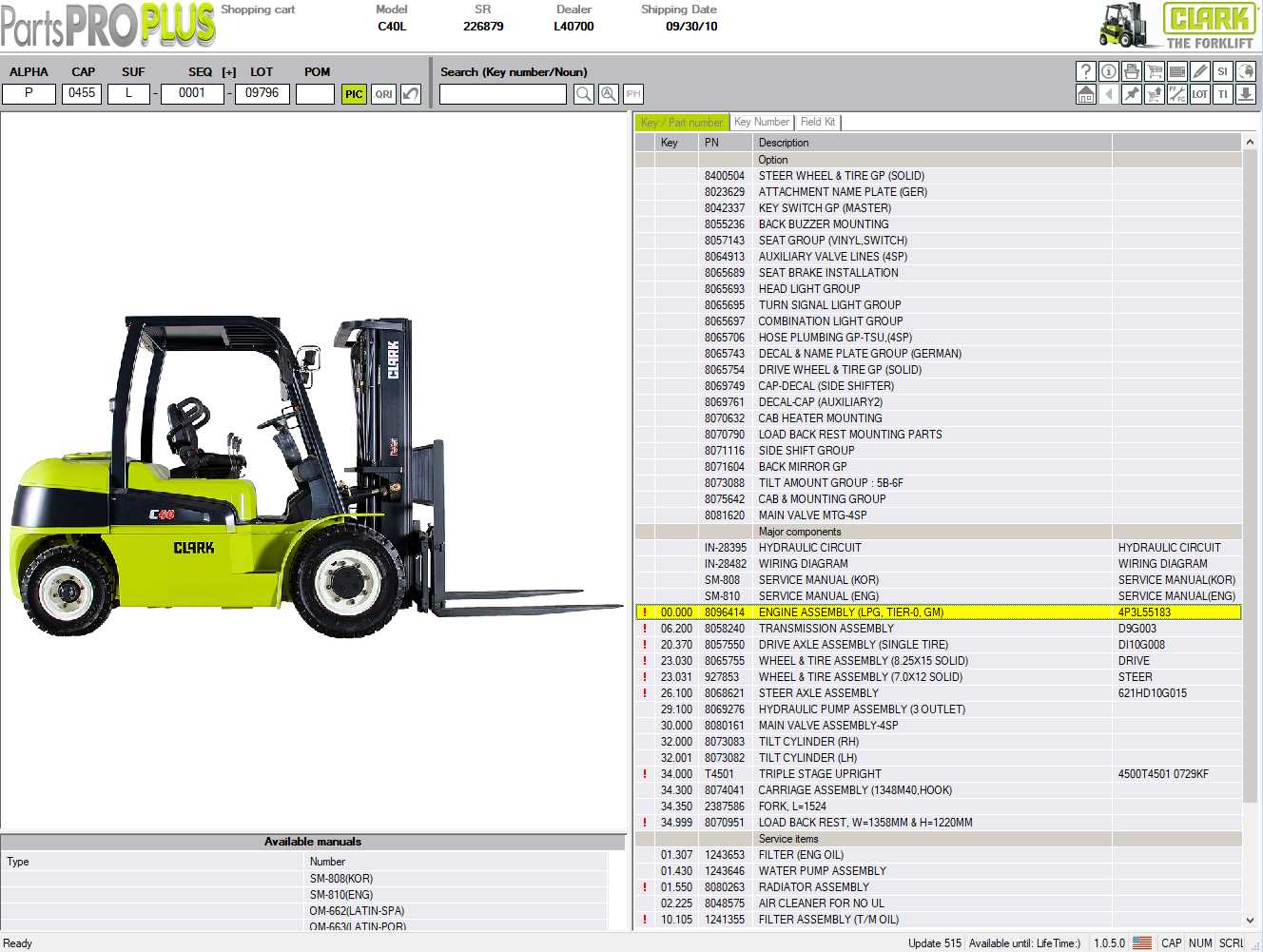 forklift hydraulic system clark forklift parts diagram