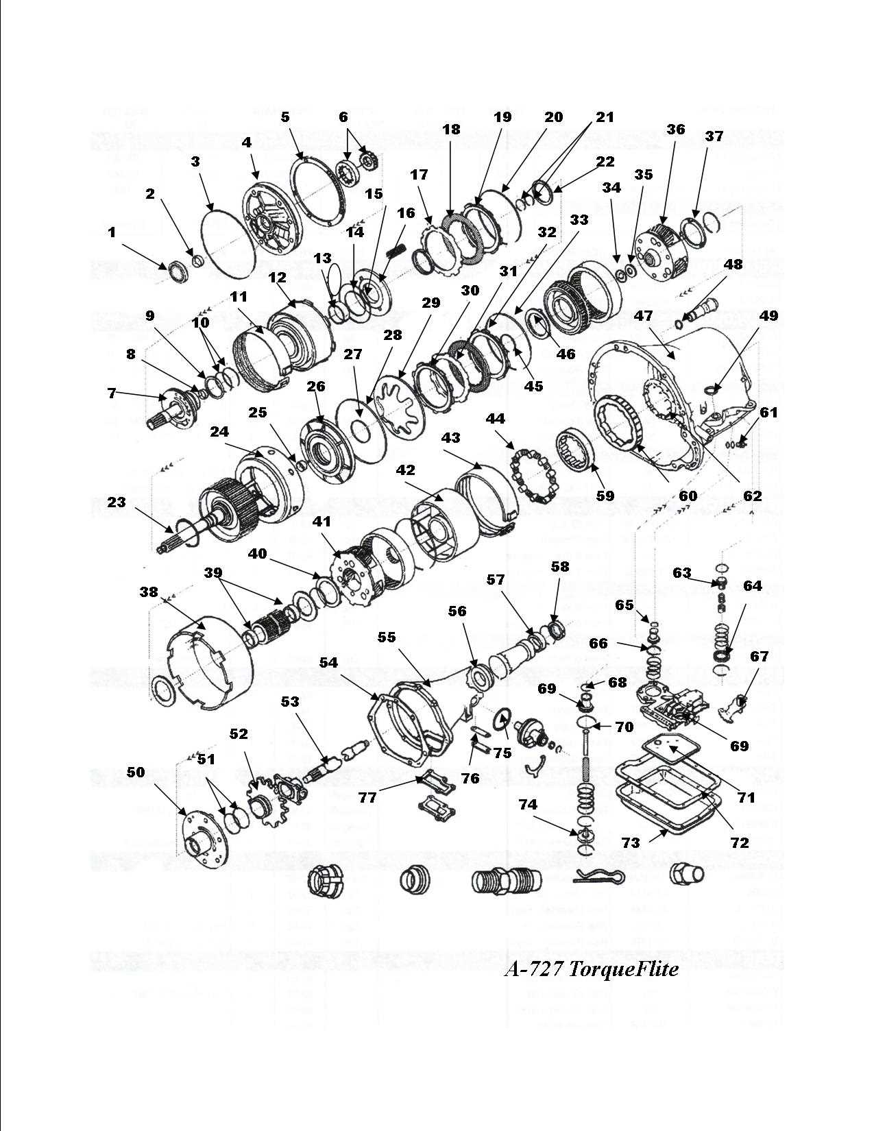 th350 transmission parts diagram