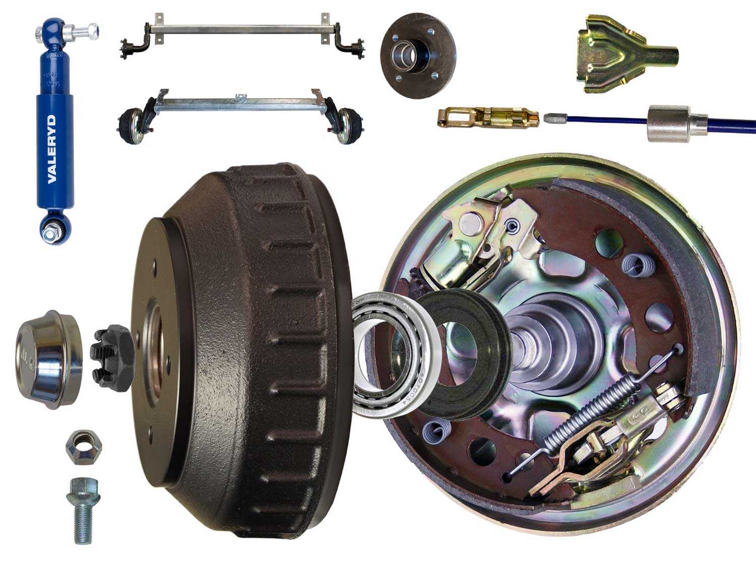 semi trailer axle parts diagram