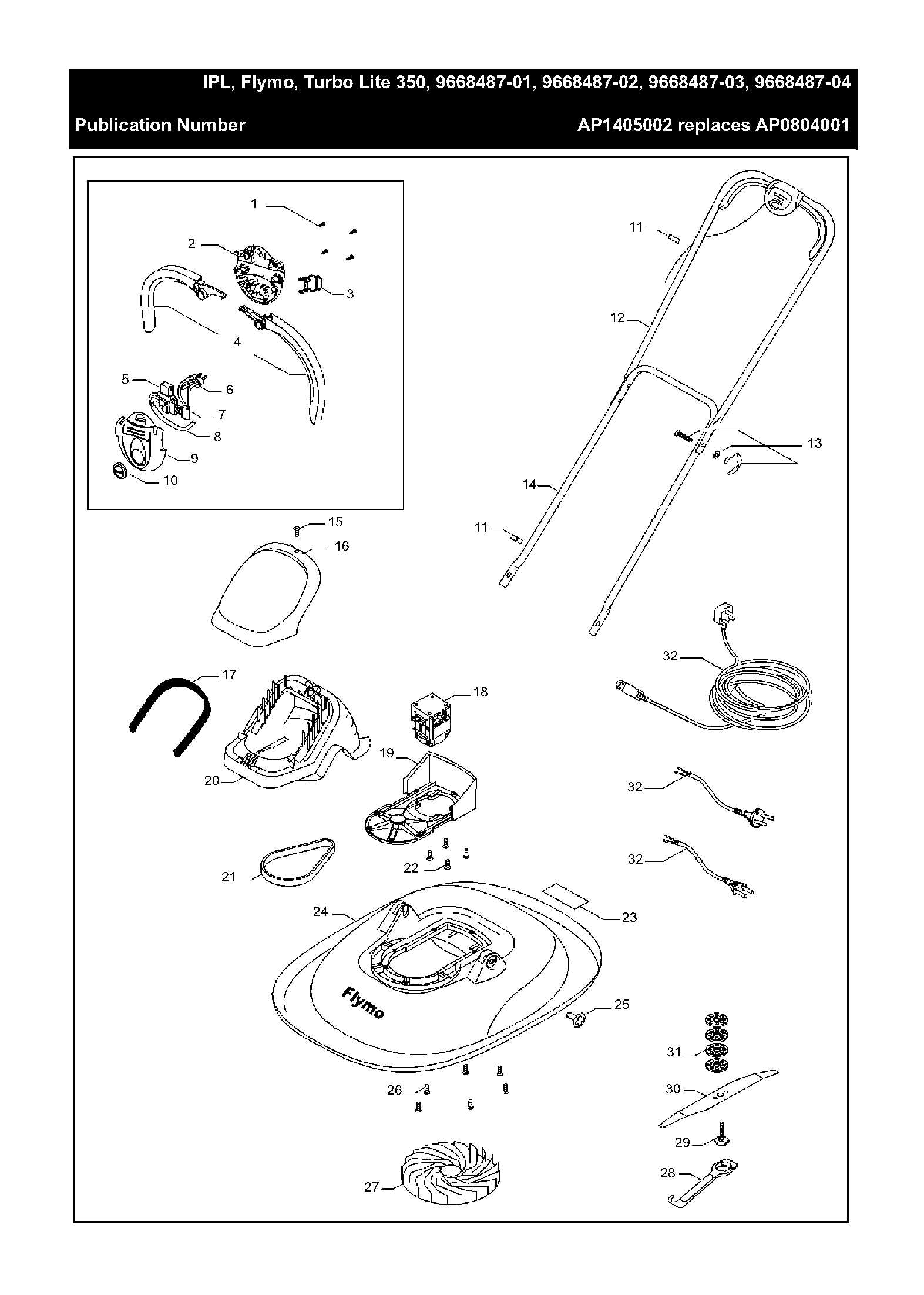 flymo parts diagram