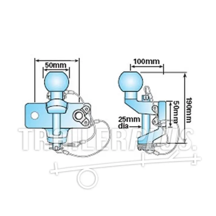 parts of a trailer hitch diagram