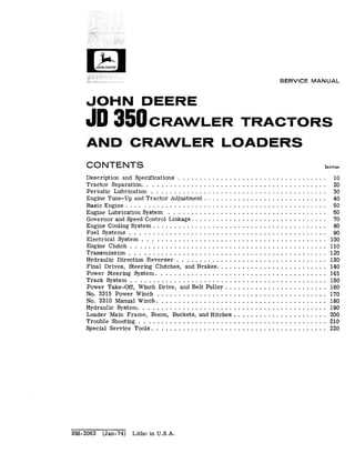 john deere 350 crawler parts diagram