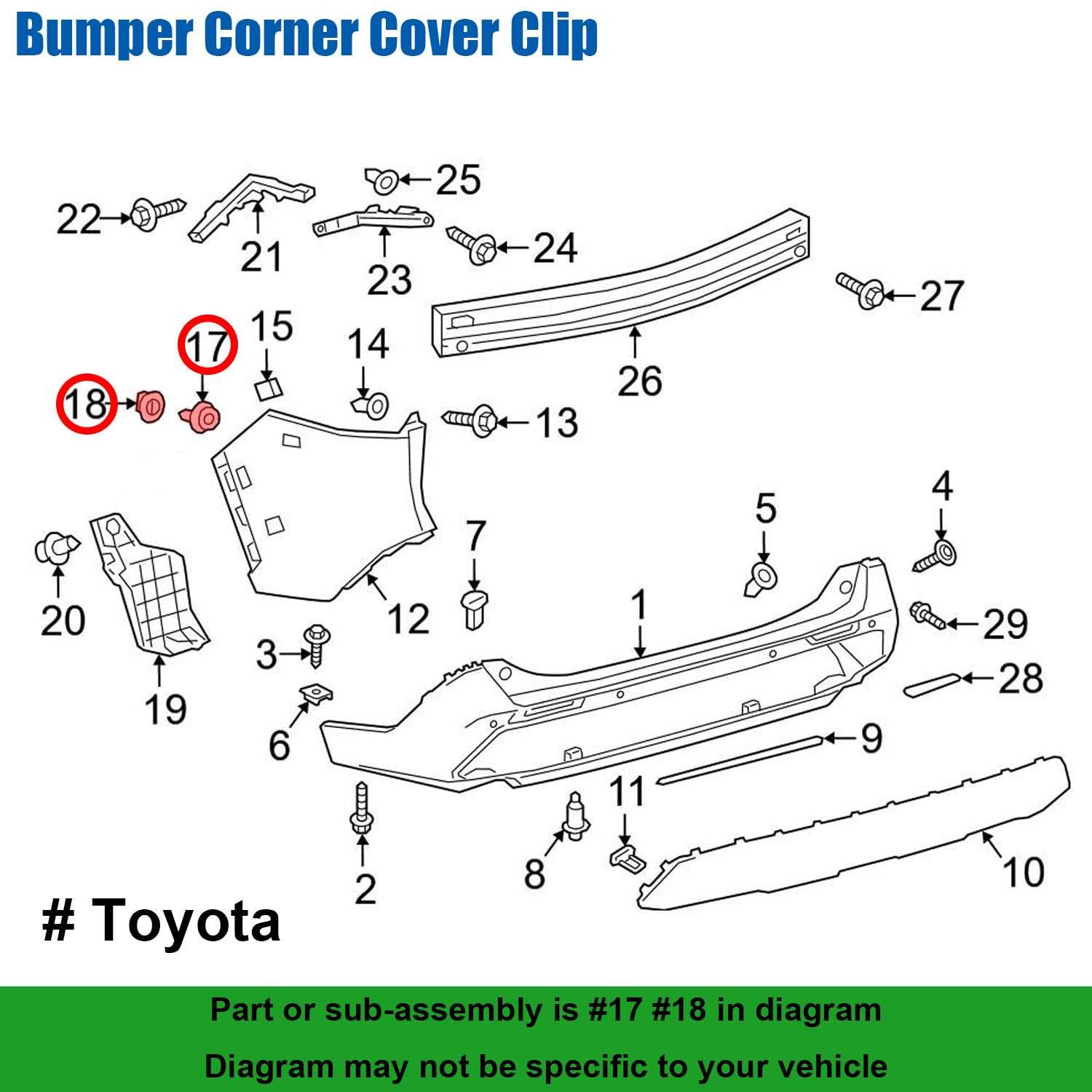 toyota highlander body parts diagram