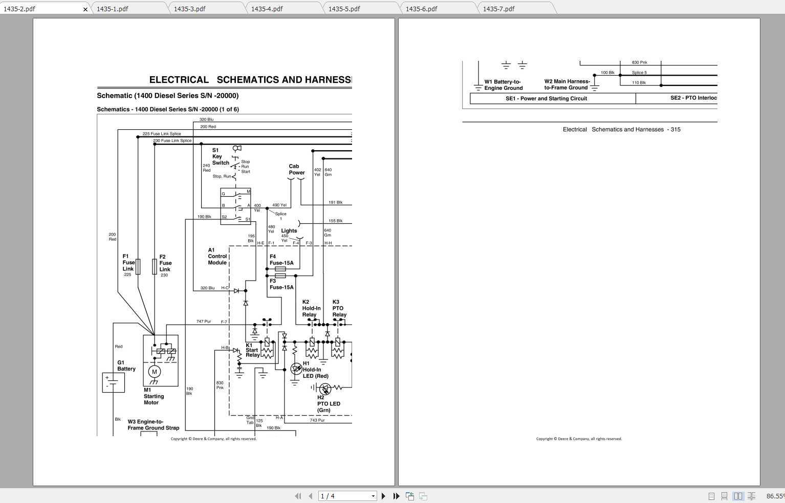john deere 1435 parts diagram