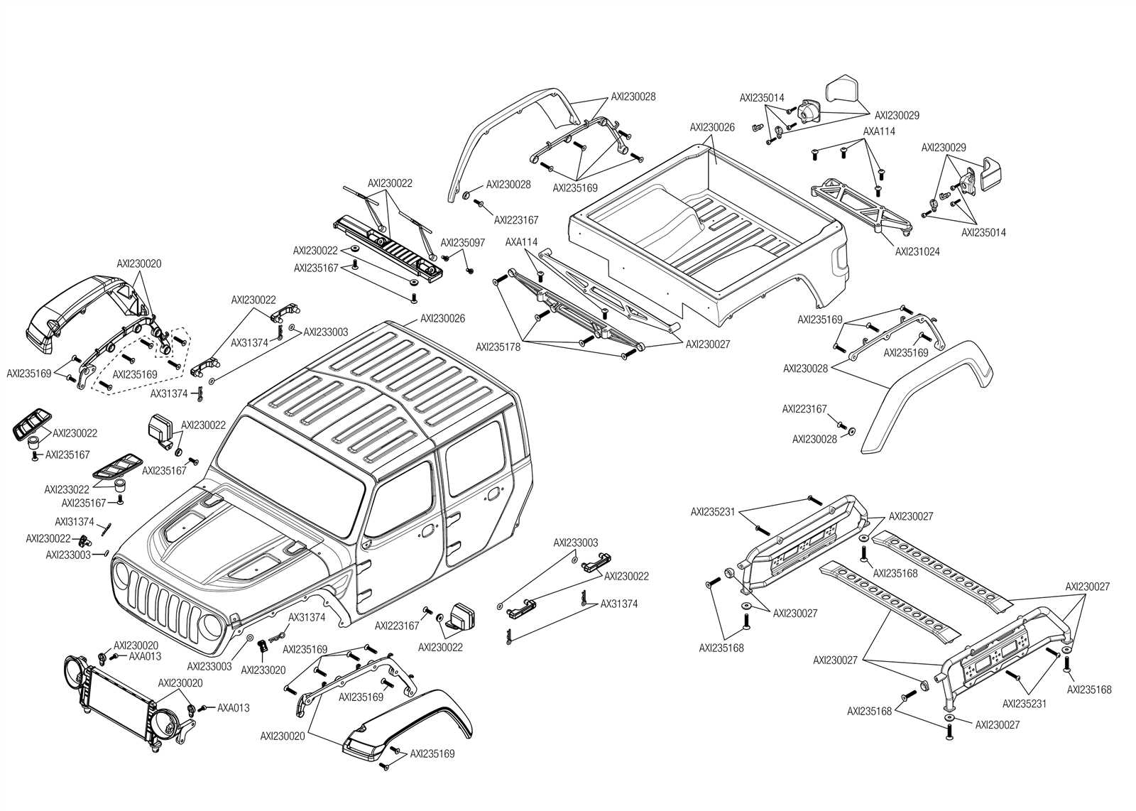 jeep gladiator parts diagram