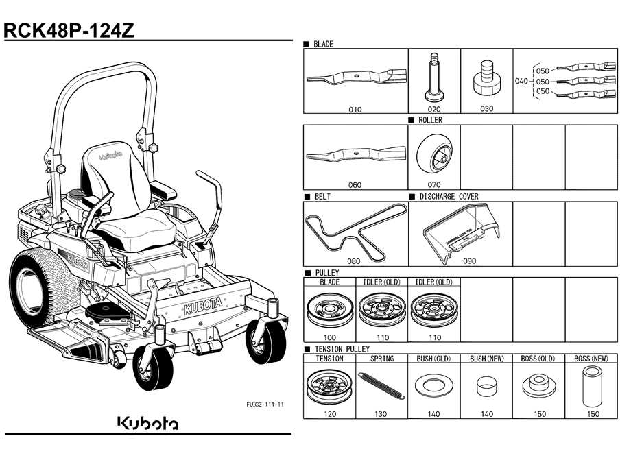 kubota 48 mower deck parts diagram