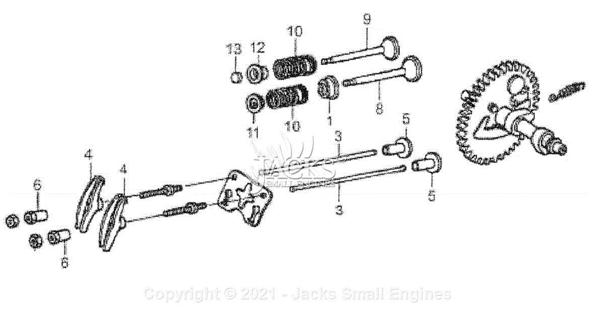 engine valve parts diagram