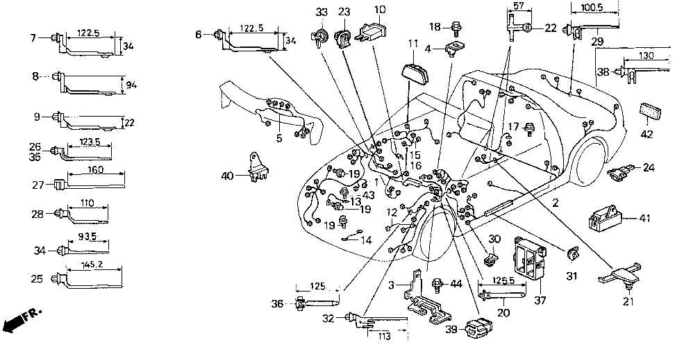 engine bay honda civic engine parts diagram