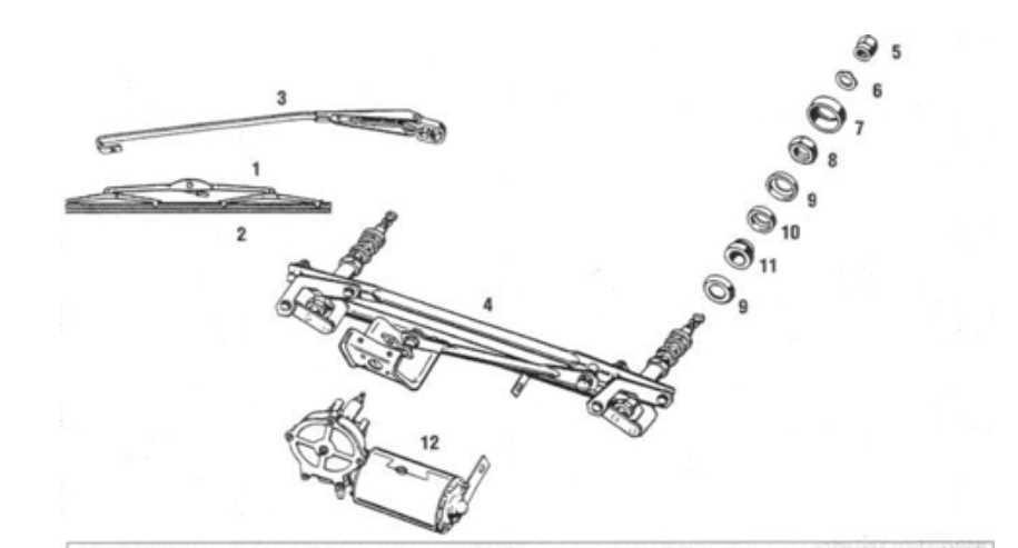 windshield wiper parts diagram