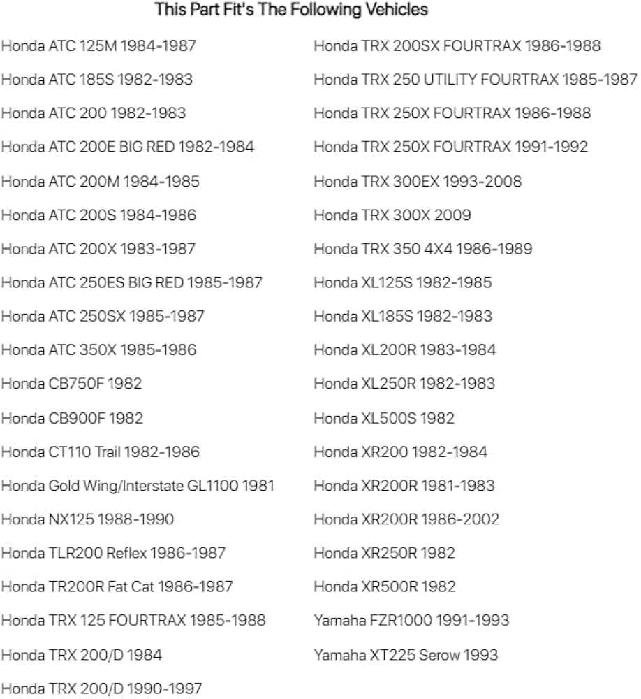 1986 honda fourtrax 350 parts diagram