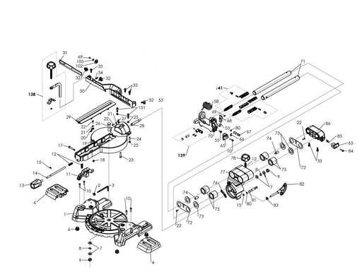 dewalt chop saw parts diagram