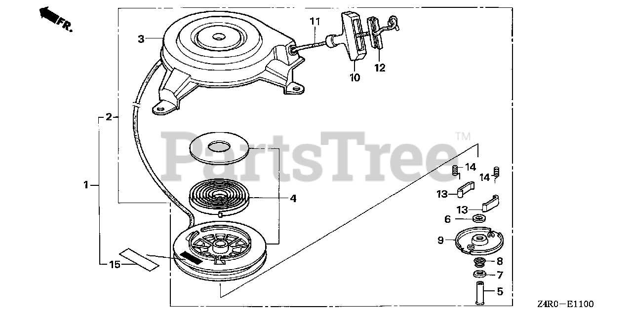 honda lawn mower parts diagram