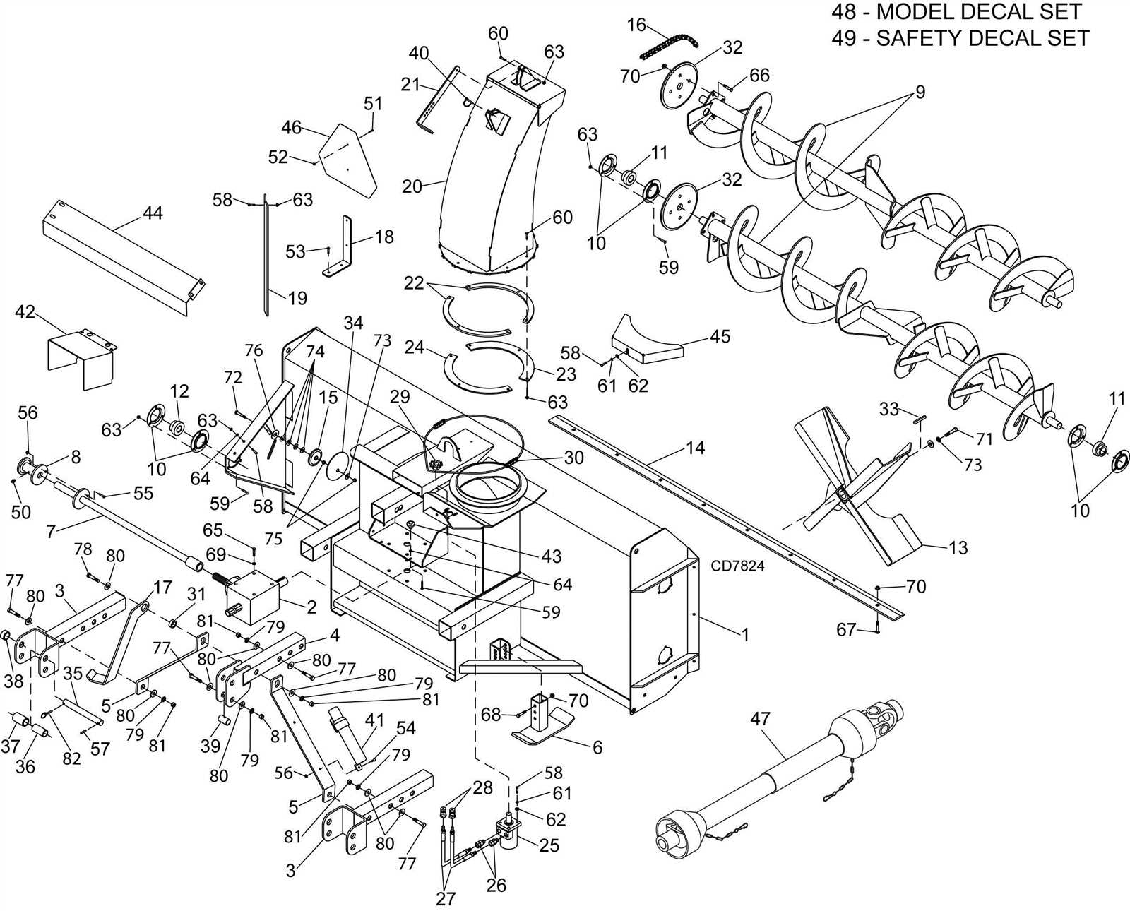 husqvarna snowblower parts diagram