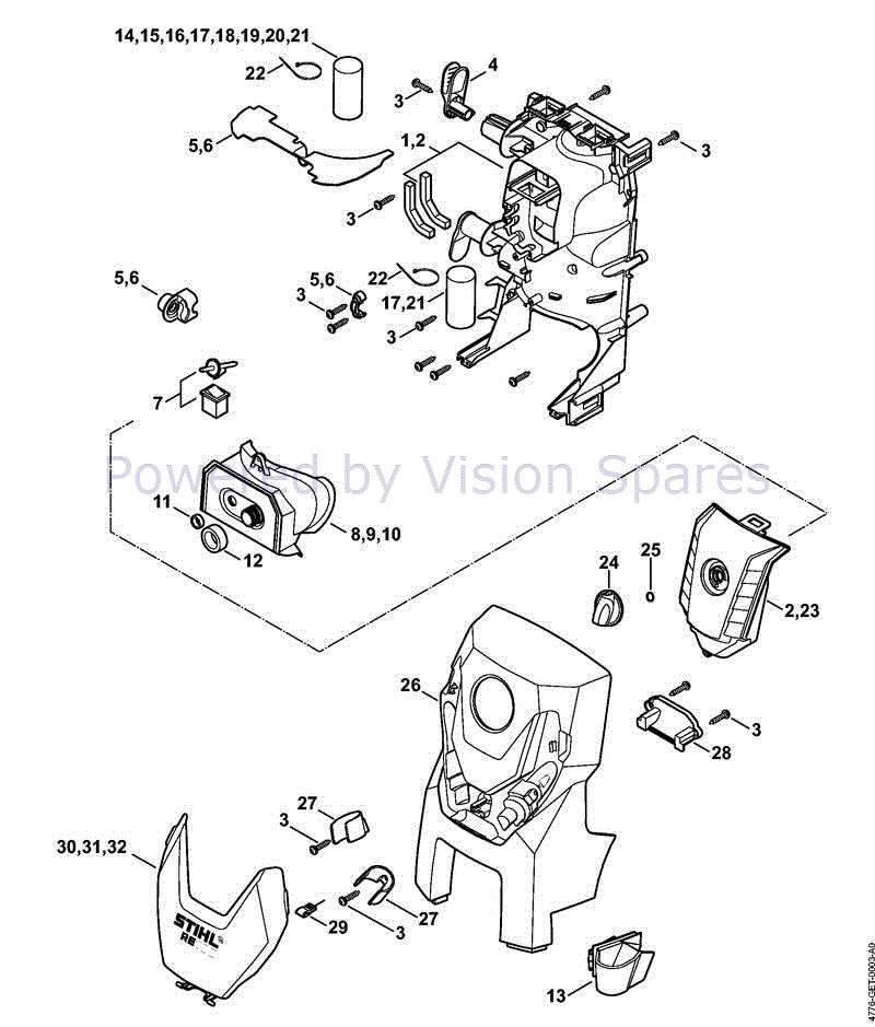 stihl re 129 plus parts diagram