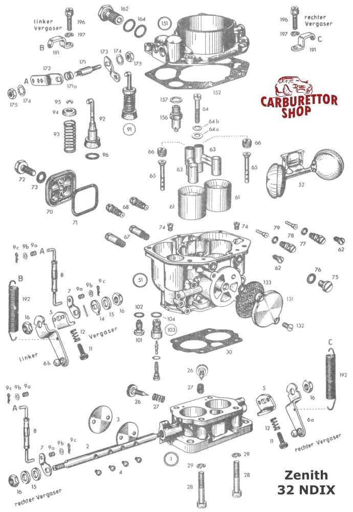 nikki 6100 carburetor parts diagram