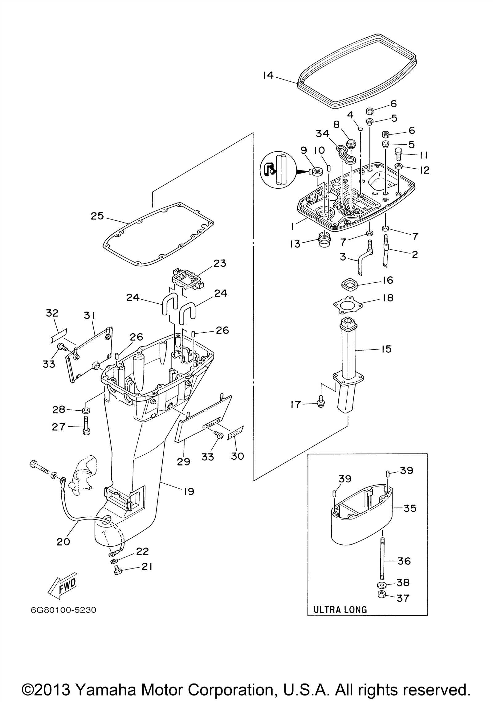 yamaha 9.9 4 stroke parts diagram