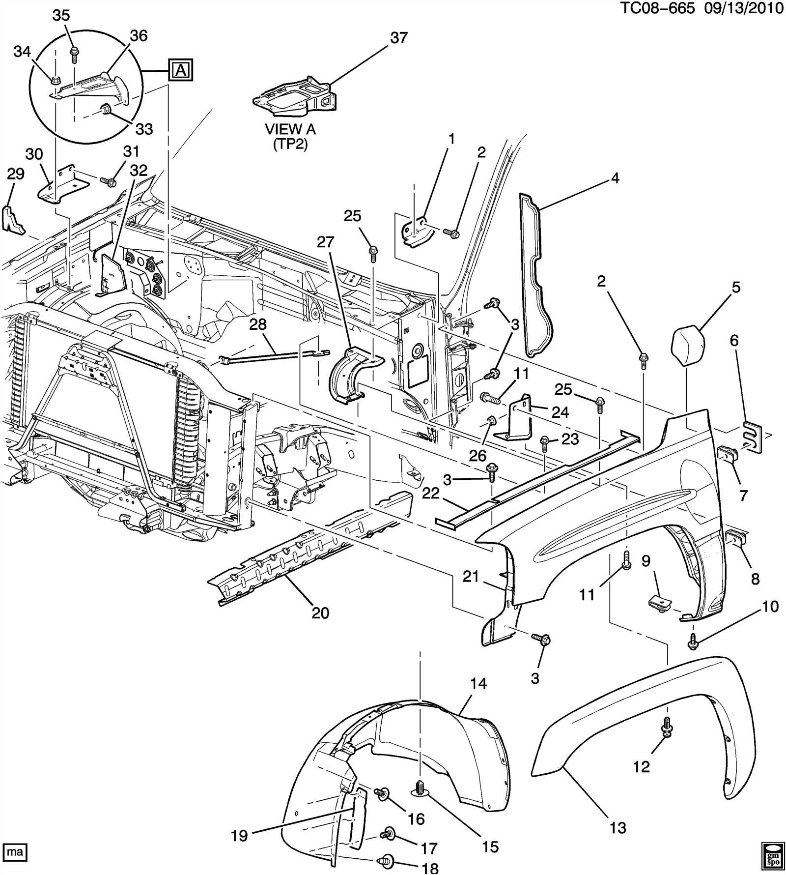 2008 gmc sierra parts diagram