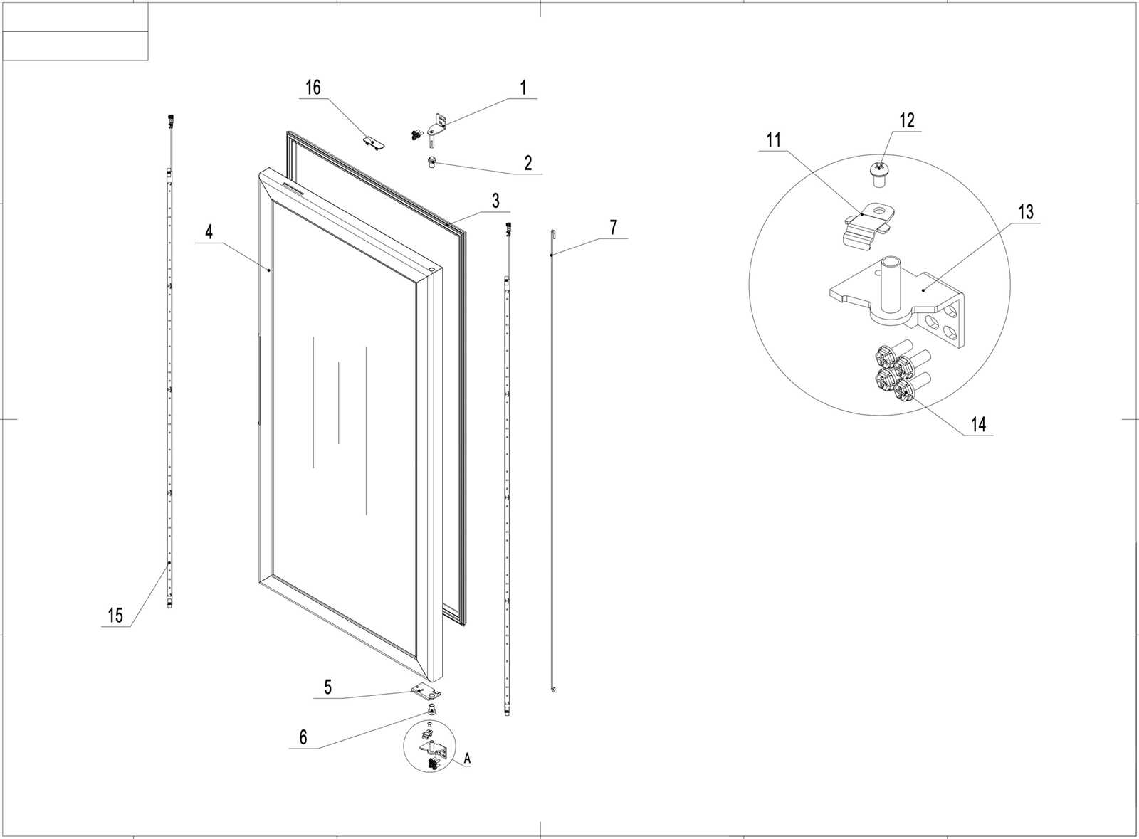 patio door parts diagram