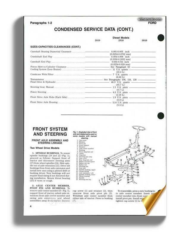 ford 3910 parts diagram