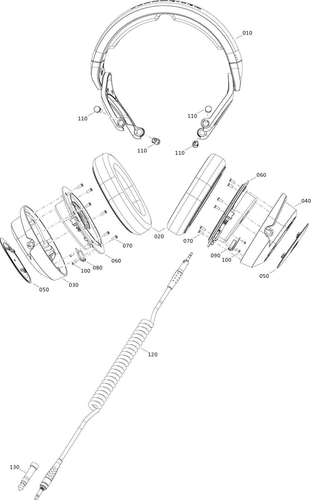 headphones parts diagram