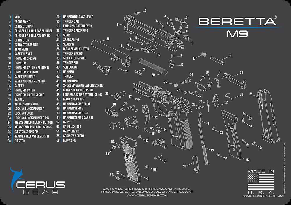 beretta 92s parts diagram