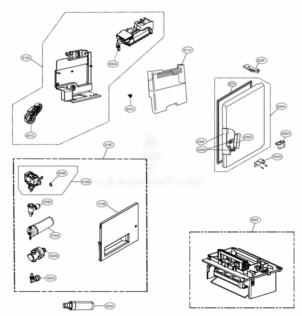 frigidaire water dispenser parts diagram