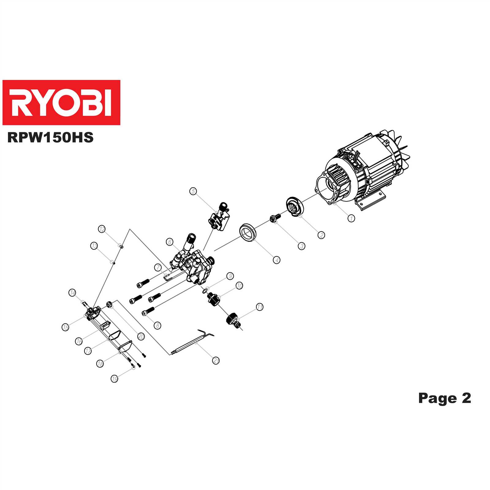 ryobi 2700 psi pressure washer parts diagram