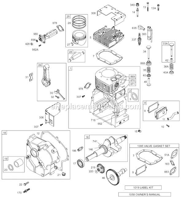 19.5 hp briggs and stratton engine parts diagram