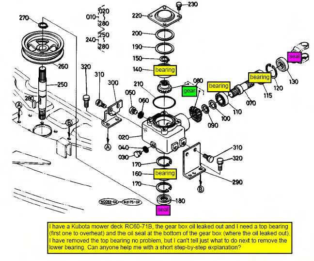 kubota 48 mower deck parts diagram