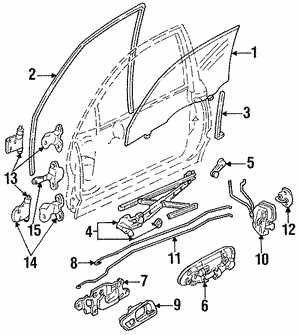 honda civic door parts diagram