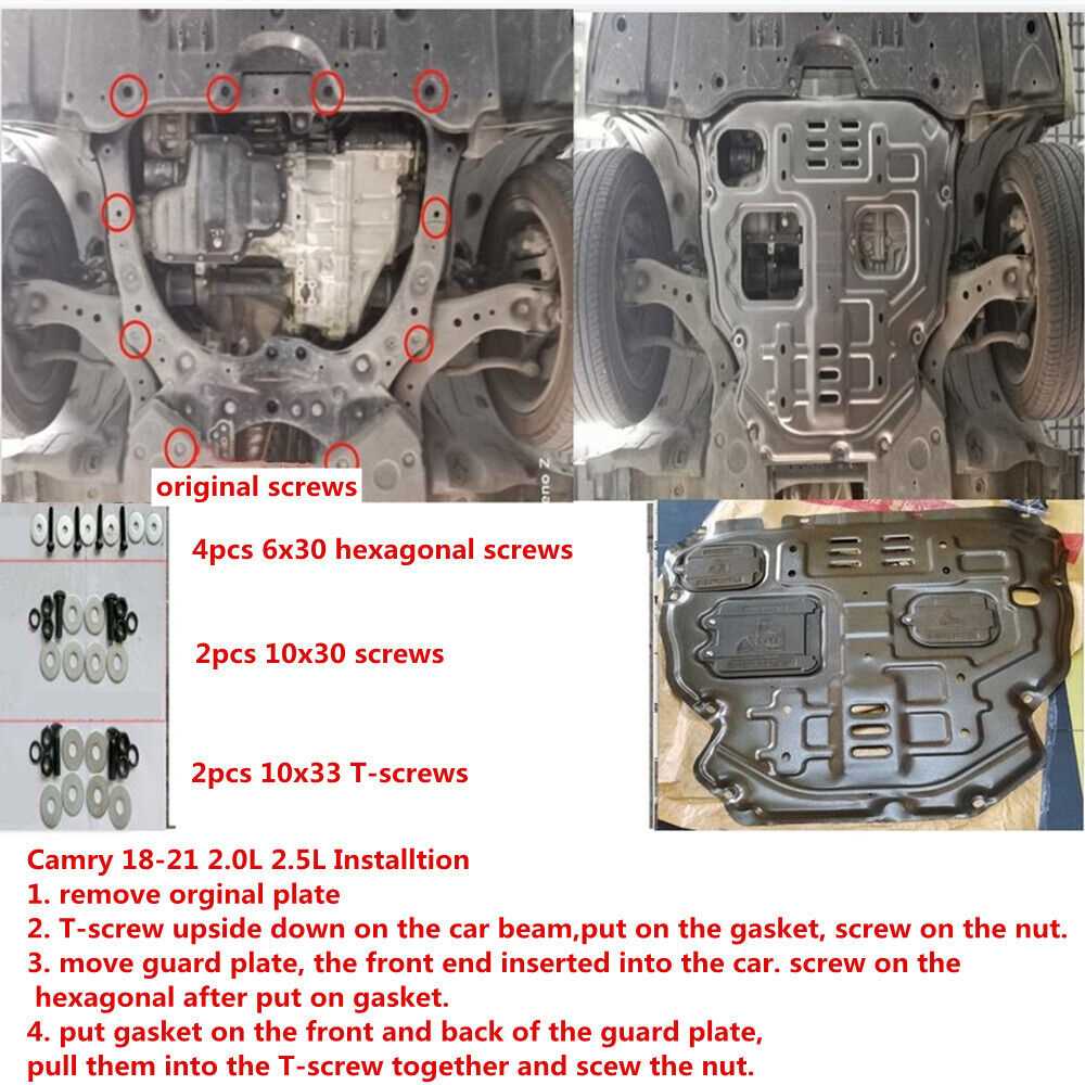 toyota camry undercarriage parts diagram