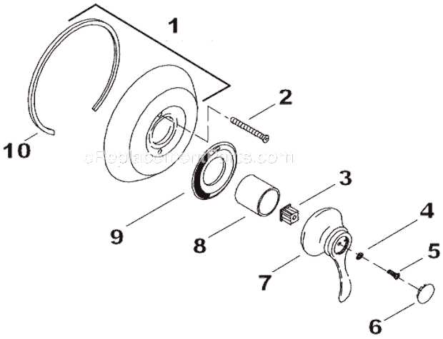 shower valve parts diagram