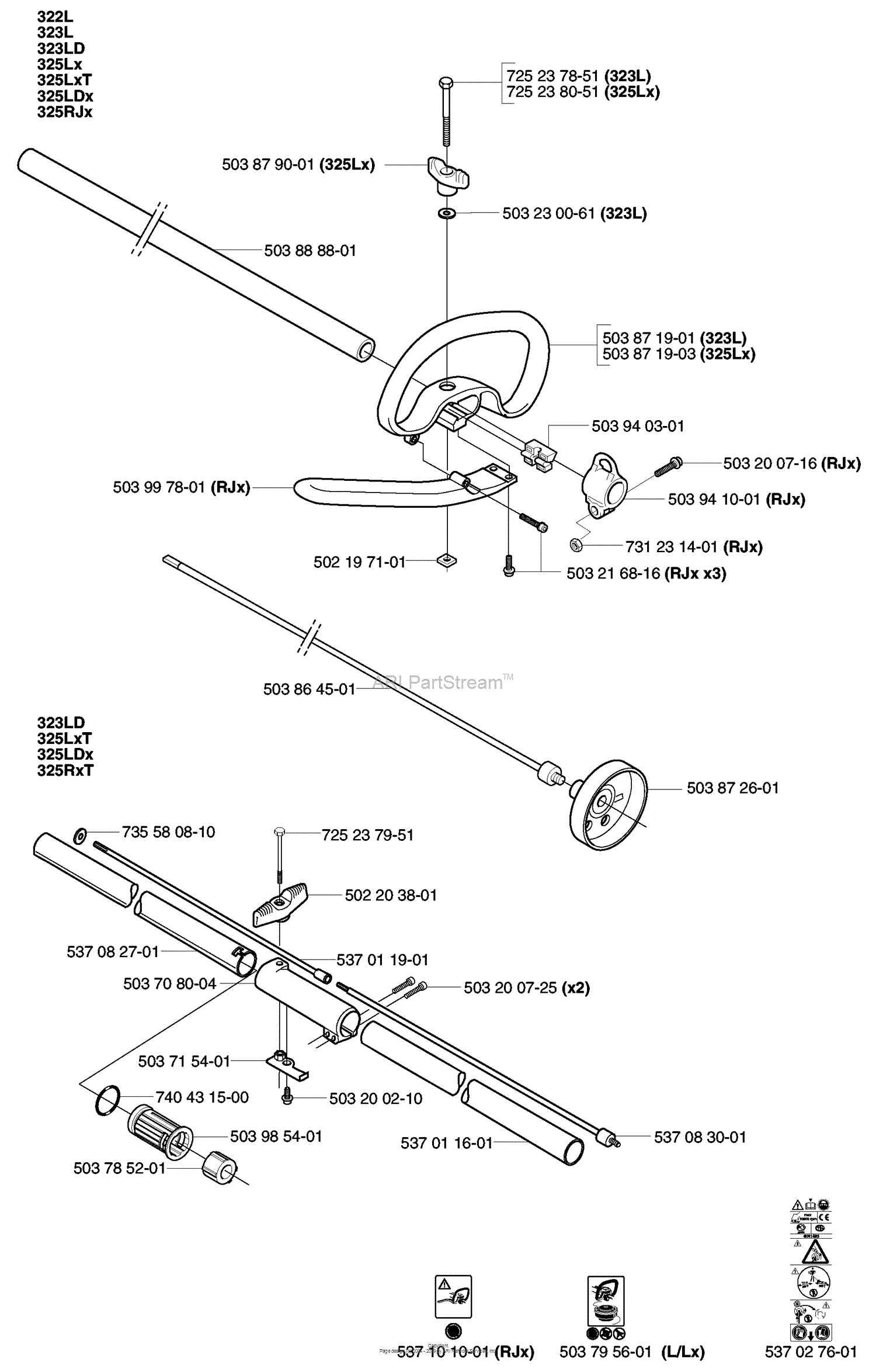 husqvarna 325 lx parts diagram