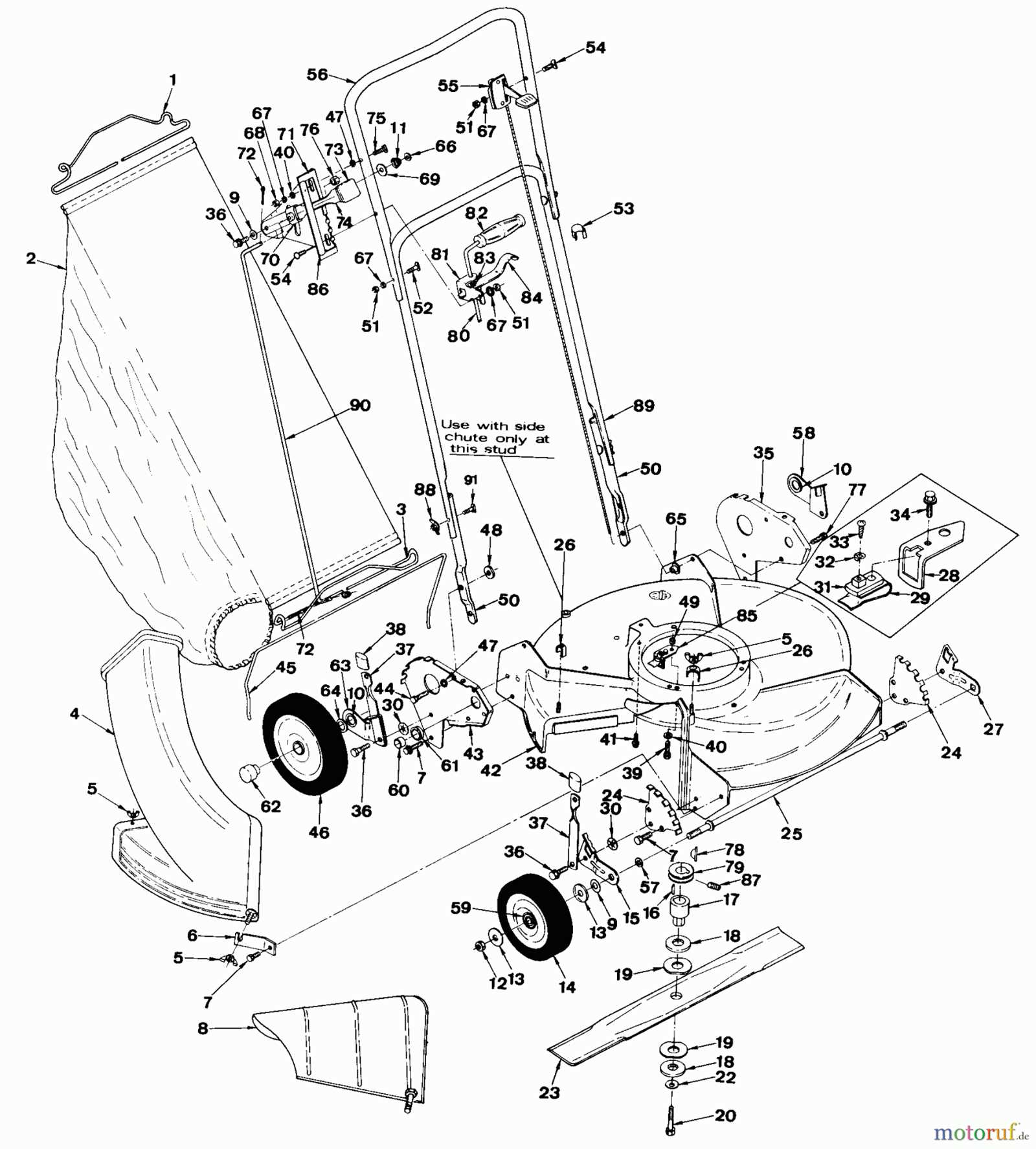 snapper self propelled lawn mower parts diagram