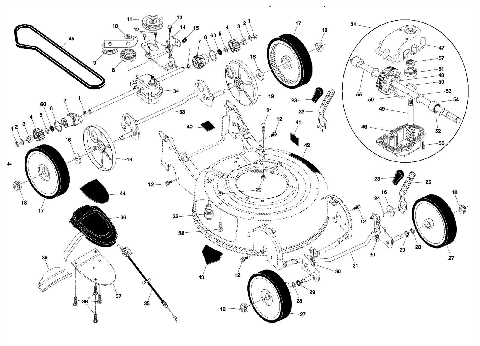 craftsman m140 parts diagram