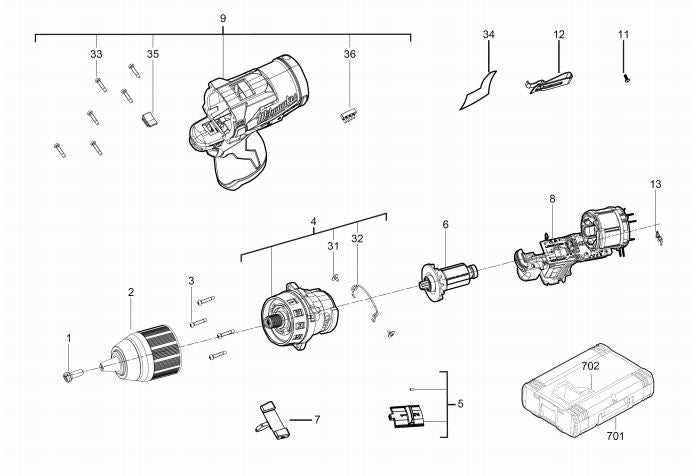 milwaukee parts diagrams