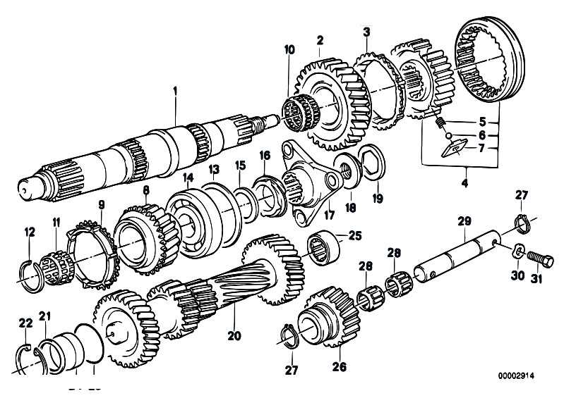 manual transmission parts diagram