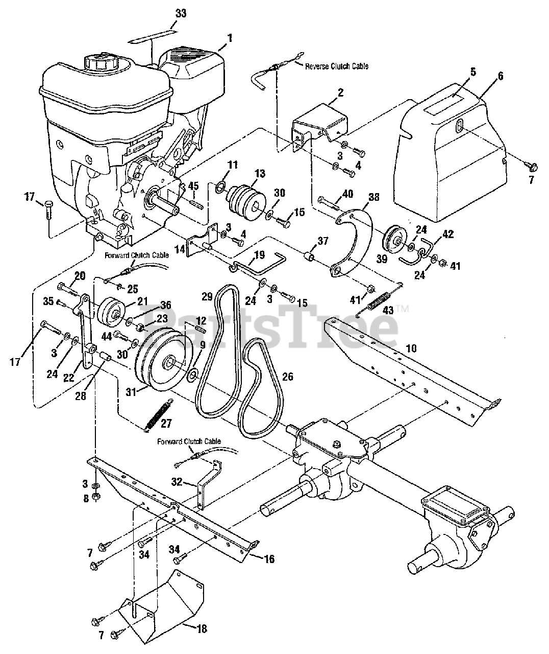 parts diagram for troy bilt horse tiller