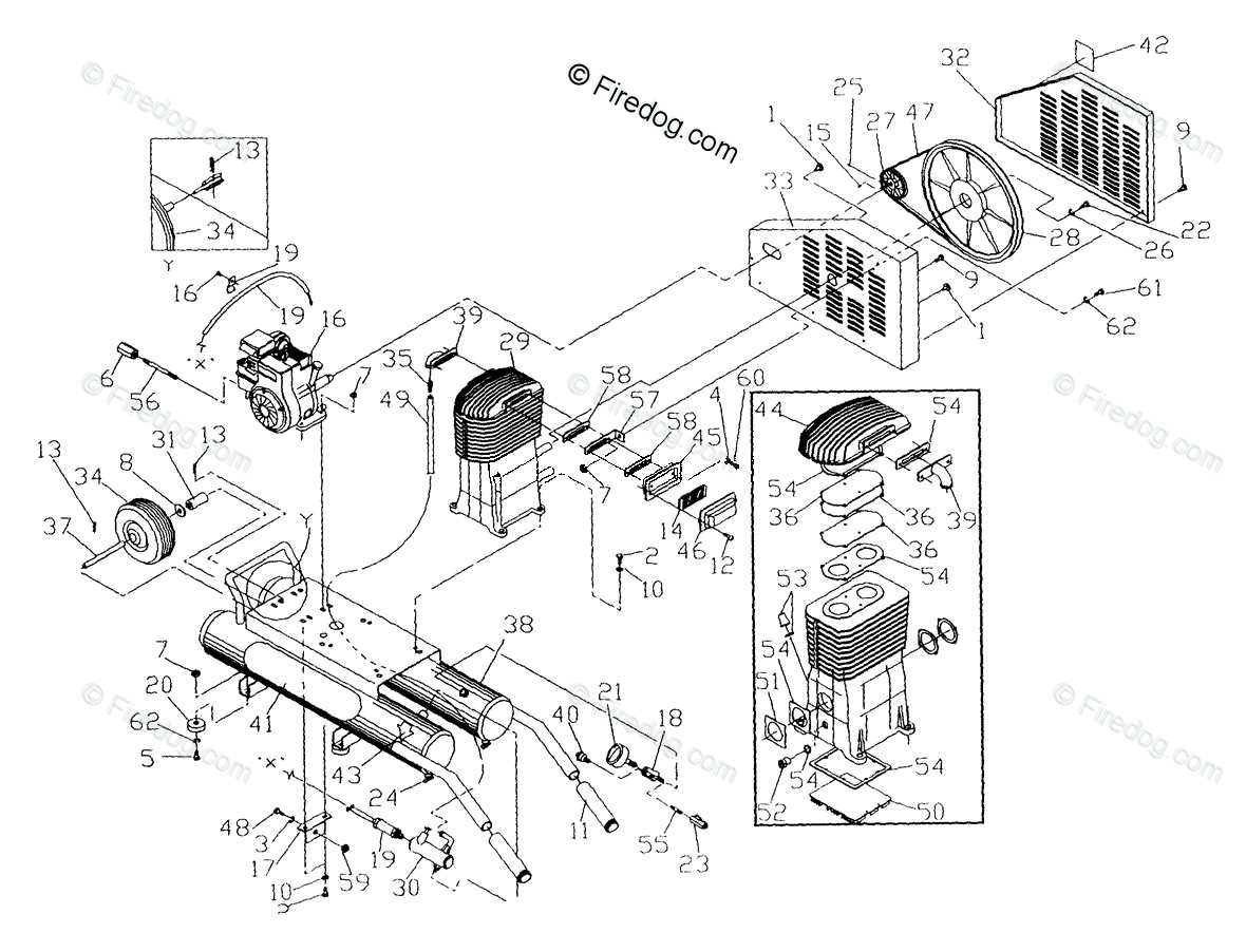 ingersoll rand air compressor parts diagram