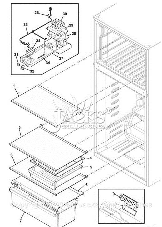 frigidaire parts diagram