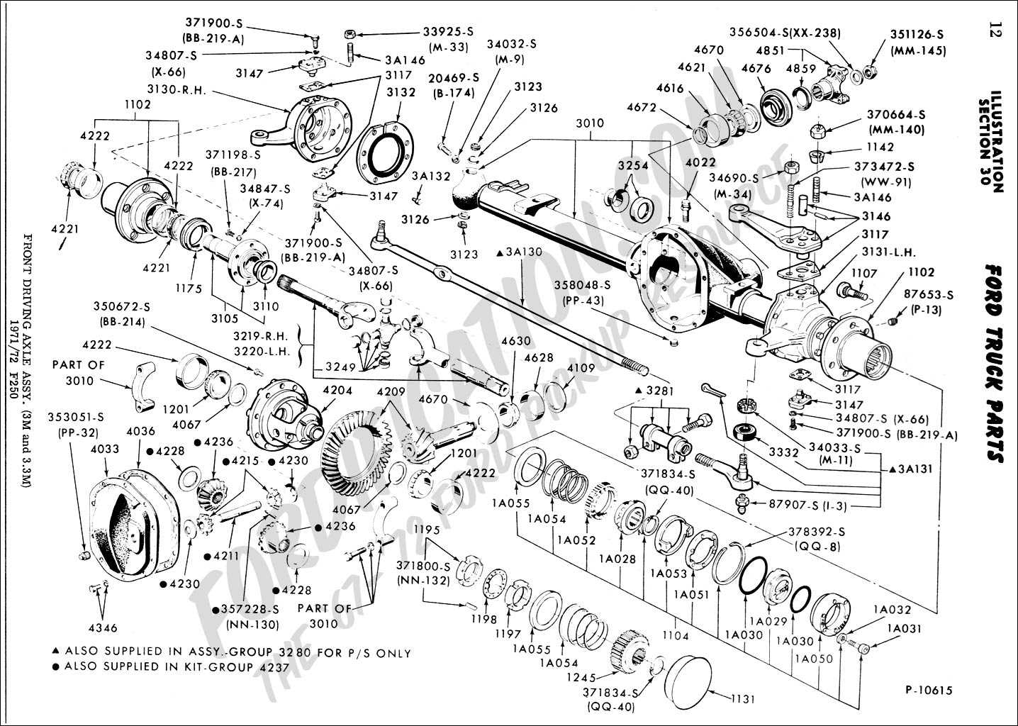 ford f350 4x4 front end parts diagram