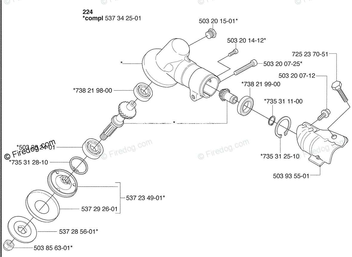 husqvarna st 224 parts diagram