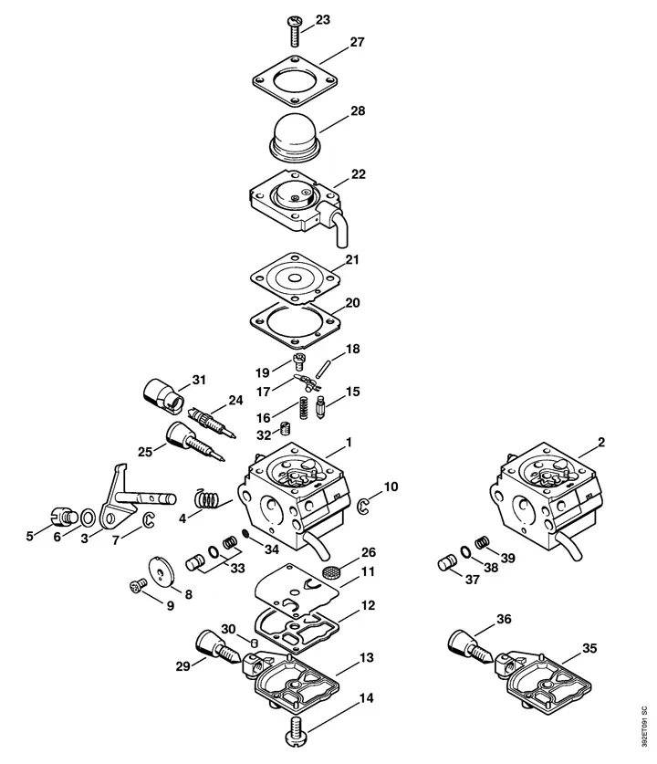 stihl trimmer fs 75 parts diagram